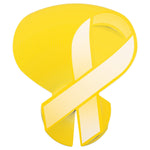 Large Paper Gold Ribbon Donation Ribbons (50 Ribbons) - Fundraising For A Cause