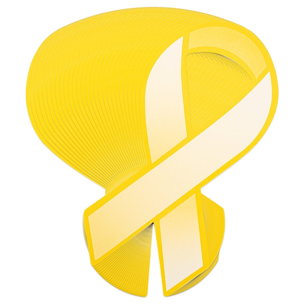 Large Paper Gold Ribbon Donation Ribbons (50 Ribbons) - Fundraising For A Cause