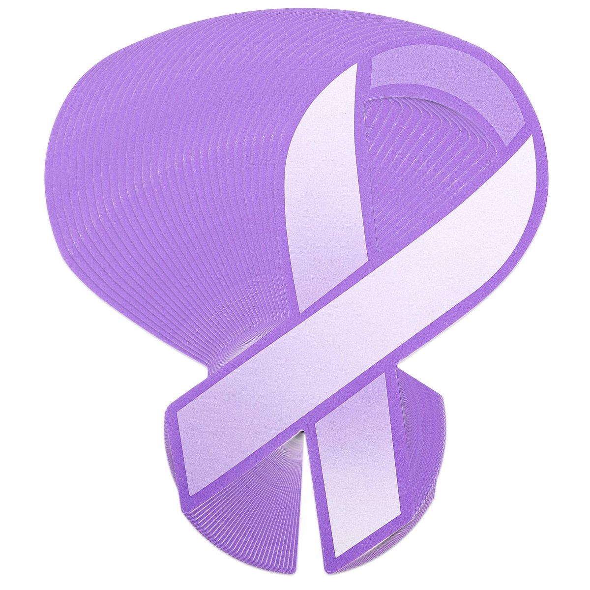 Large Paper Purple Ribbons (50 Ribbons) - Fundraising For A Cause