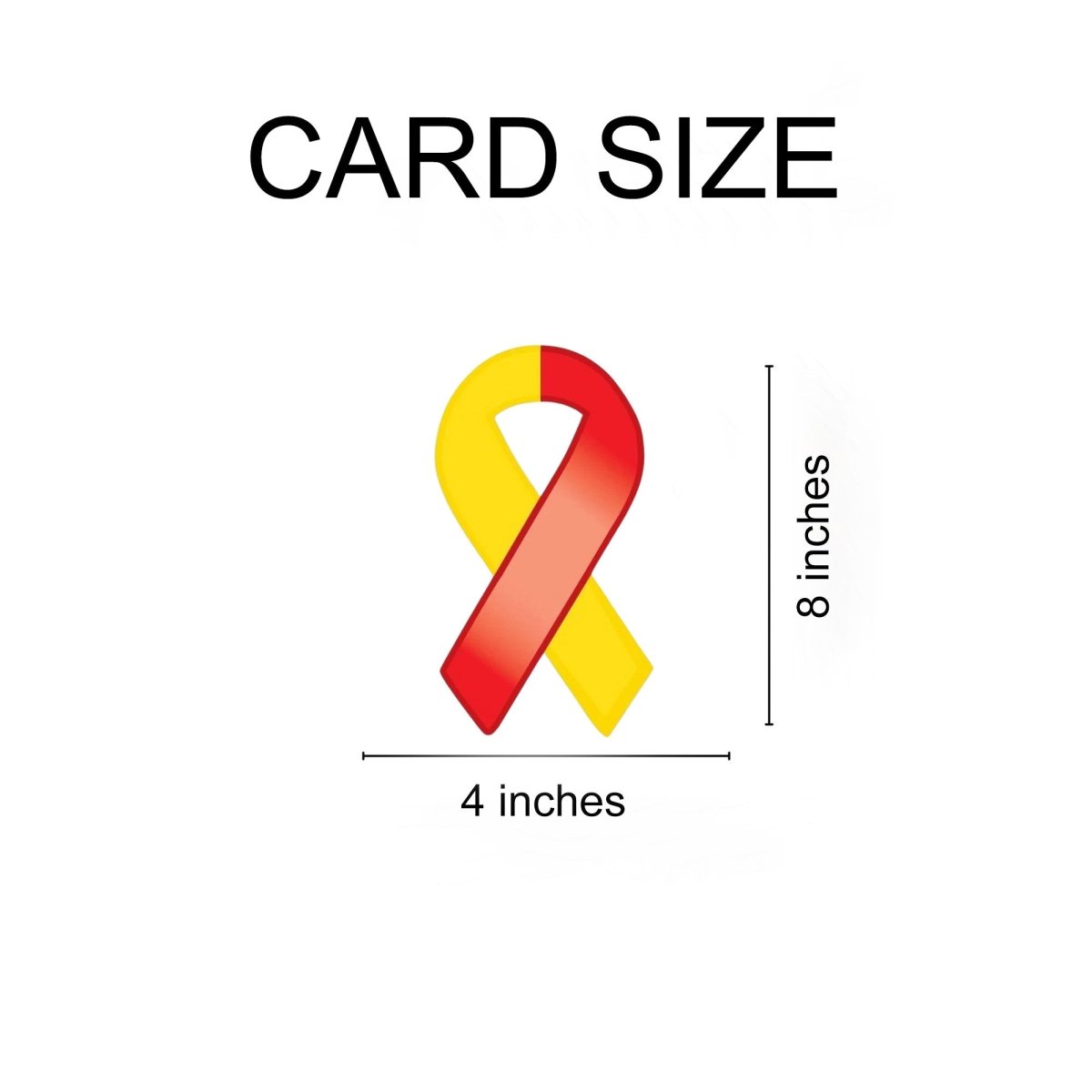 Red & Yellow Awareness Paper Donation Ribbons - Fundraising For A Cause
