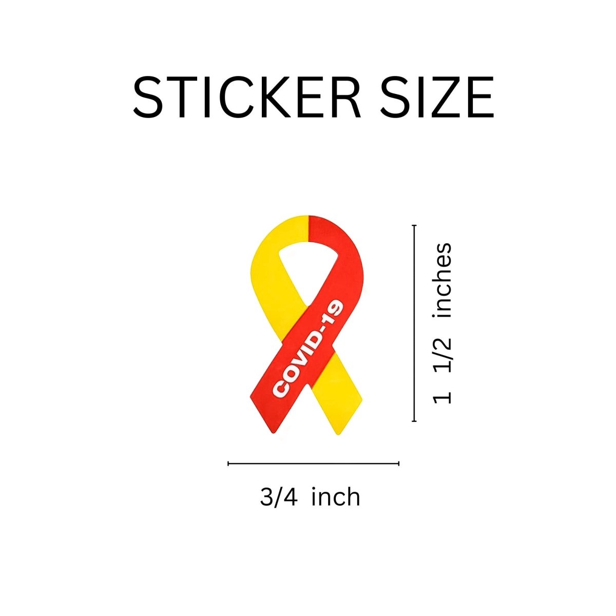Small Coronavirus Disease (COVID-19) Awareness Ribbon Stickers (500 per Roll) - Fundraising For A Cause