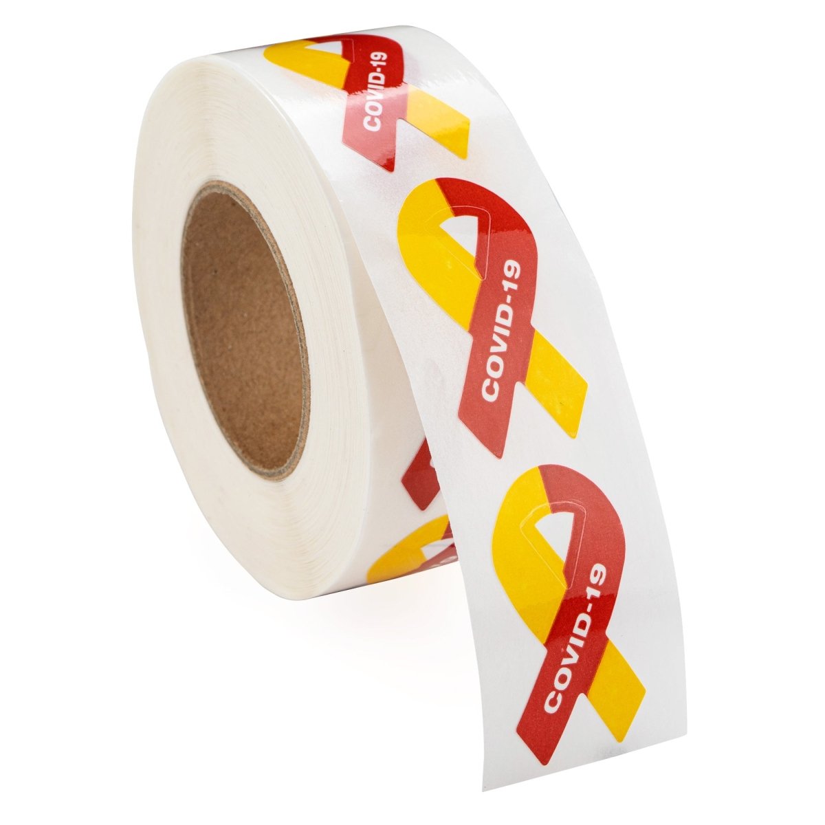 Small Coronavirus Disease (COVID-19) Awareness Ribbon Stickers (500 per Roll) - Fundraising For A Cause