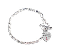 Load image into Gallery viewer, Meningitis Heart Charm Awareness Rope Style Bracelets - Fundraising For A Cause