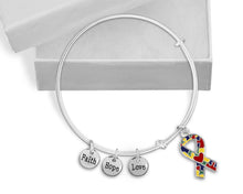 Load image into Gallery viewer, Autism Ribbon with Heart Retractable Bracelets - Fundraising For A Cause