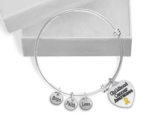 Load image into Gallery viewer, Childhood Cancer Heart Retractable Charm Bracelets - Fundraising For A Cause