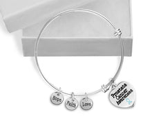 Load image into Gallery viewer, Prostate Cancer Heart Retractable Charm Bracelets - Fundraising For A Cause