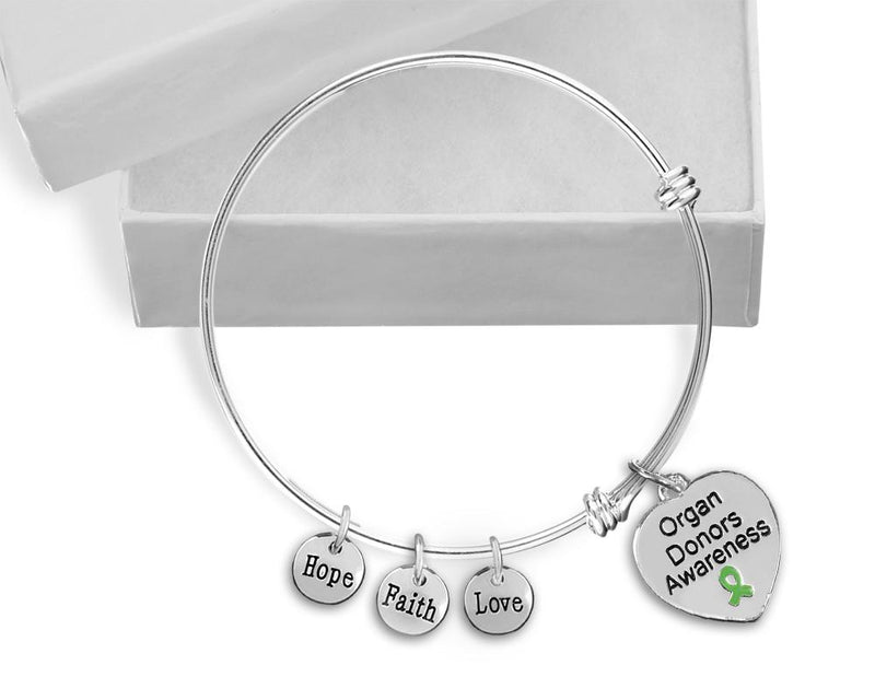 Organ Donors Awareness Retractable Charm Bracelets  - Fundraising For A Cause