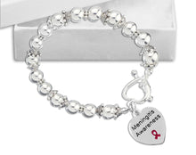 Load image into Gallery viewer, Meningitis Awareness Heart Charm Beaded Bracelets - Fundraising For A Cause