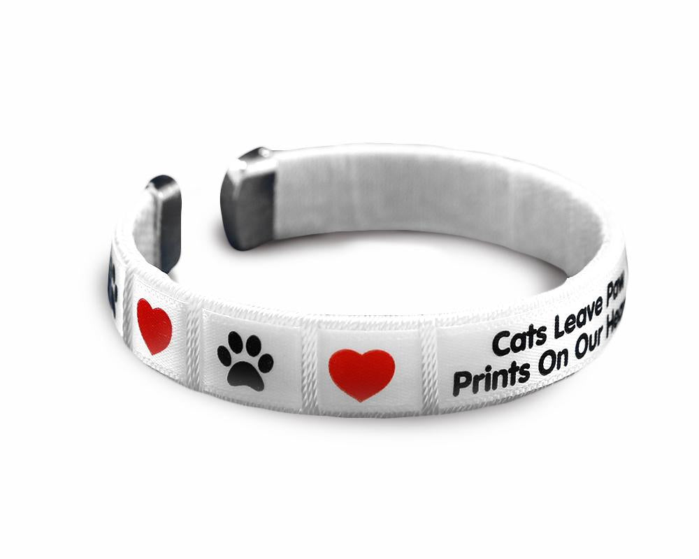 Cats Leave Paw Prints Bangle Bracelets, Kitten Love - Fundraising For A Cause