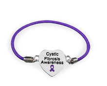 Load image into Gallery viewer, Cystic Fibrosis Awareness Heart Stretch Bracelets - Fundraising For A Cause