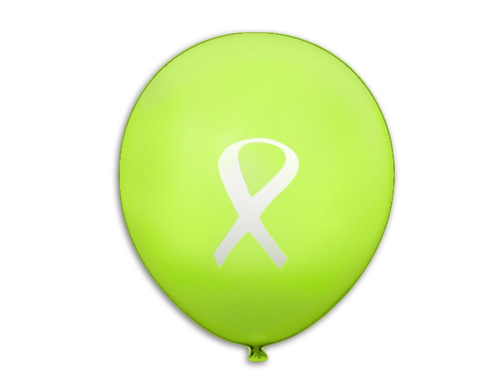 White Ribbon Latex Balloons - Fundraising For A Cause