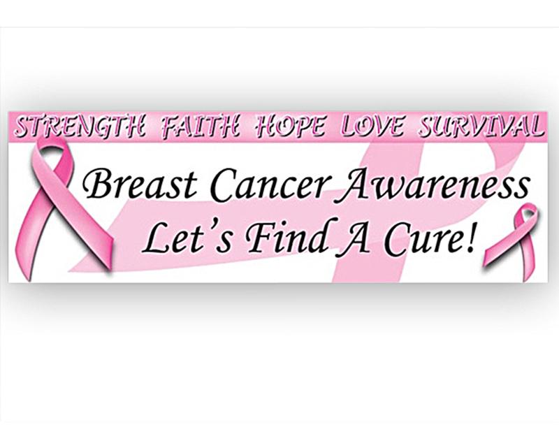 Pink Ribbon Banner, Breast Cancer Awareness Banner - Fundraising For A Cause