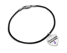 Load image into Gallery viewer, Fibromyalgia Awareness Heart Leather Cord Bracelets - Fundraising For A Cause