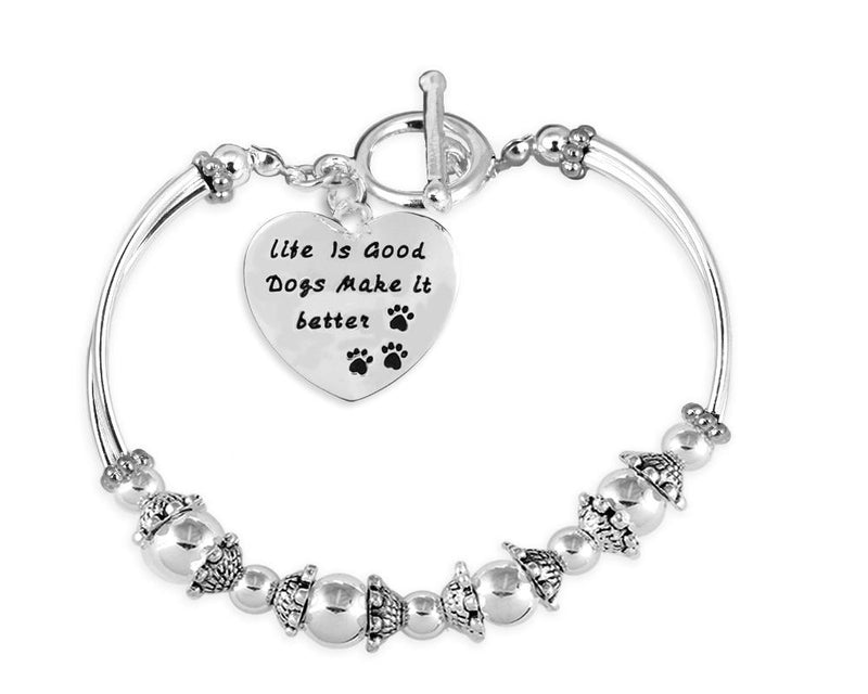 Life Is Good Dog Partial Beaded Bracelets - Fundraising For A Cause