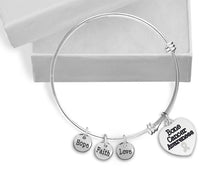 Load image into Gallery viewer, Bone Cancer Heart Retractable Charm Bracelets - Fundraising For A Cause