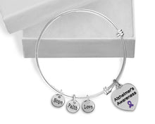 Load image into Gallery viewer, Alzheimer&#39;s Heart Retractable Charm Bracelets - Fundraising For A Cause