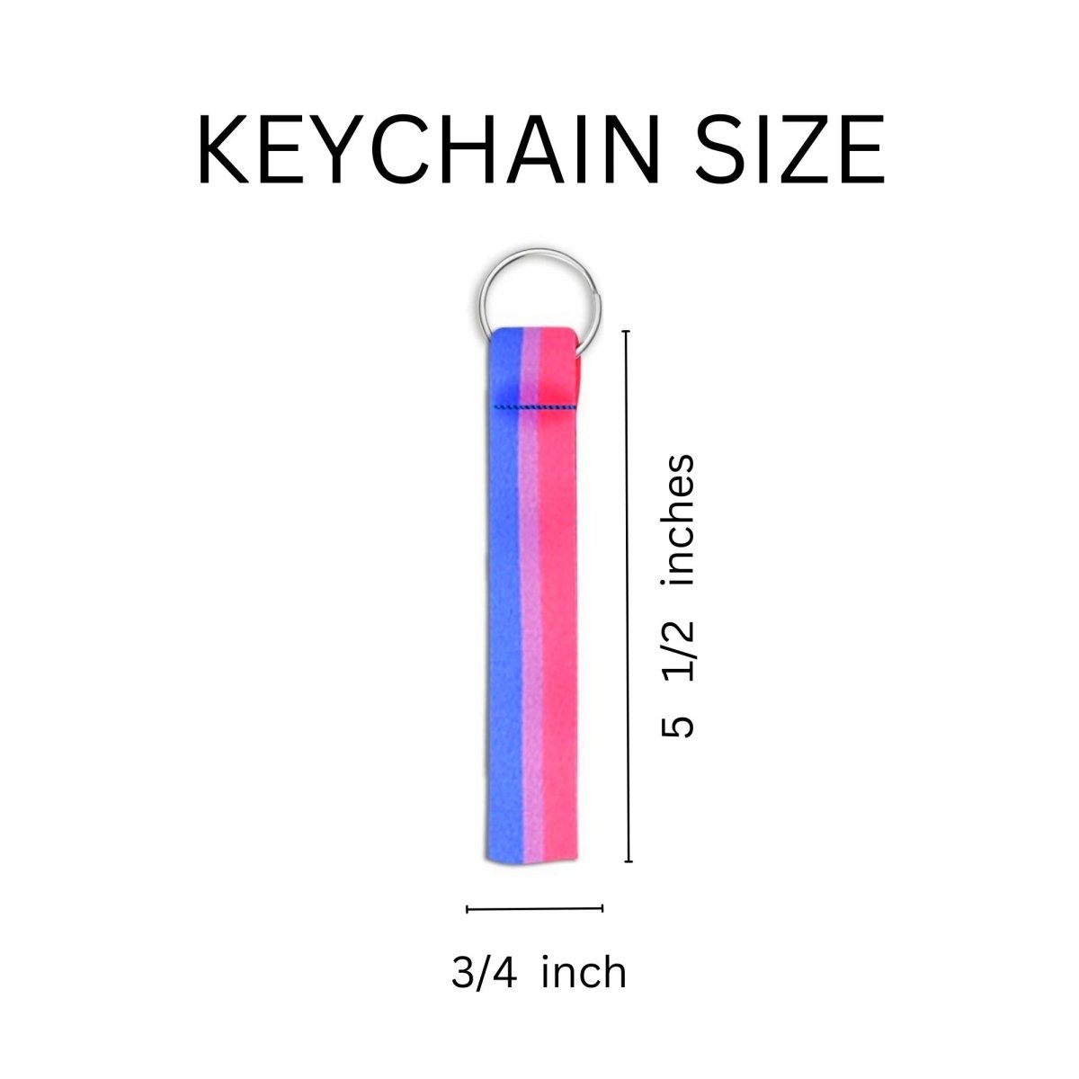 25 Bisexual Flag Lanyard Style Keychains - Fundraising For A Cause
