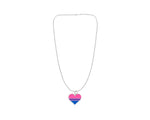Bisexual Heart Charm Necklaces - Fundraising For A Cause