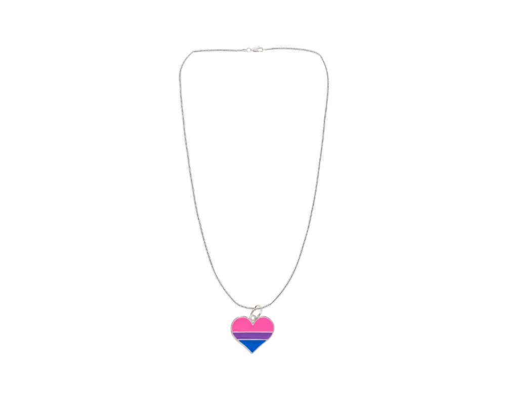 Bisexual Heart Charm Necklaces - Fundraising For A Cause