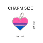 Bisexual Heart Shaped Charms - Fundraising For A Cause
