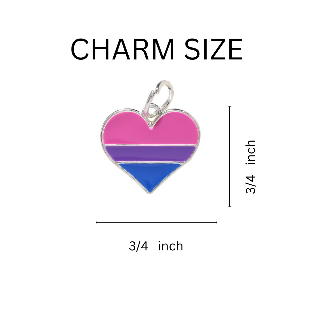 Black Cord Heart Bisexual LGBTQ Necklaces - Fundraising For A Cause