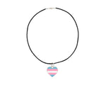Black Cord Heart Transgender LGBTQ Necklaces - Fundraising For A Cause
