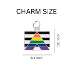 Black Cord Rectangle Straight Ally LGBTQ Pride Necklaces - Fundraising For A Cause