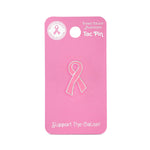 Breast Cancer Awareness Large Flat Pink Ribbon Pin Counter Display (12 Cards) - Fundraising For A Cause