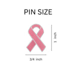 Breast Cancer Awareness Pink Ribbon Pin Counter Display (12 Cards) - Fundraising For A Cause
