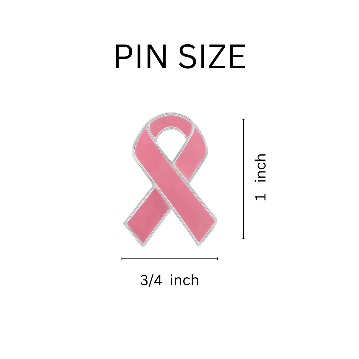 Breast Cancer Awareness Pink Ribbon Pin Counter Display (12 Cards) - Fundraising For A Cause