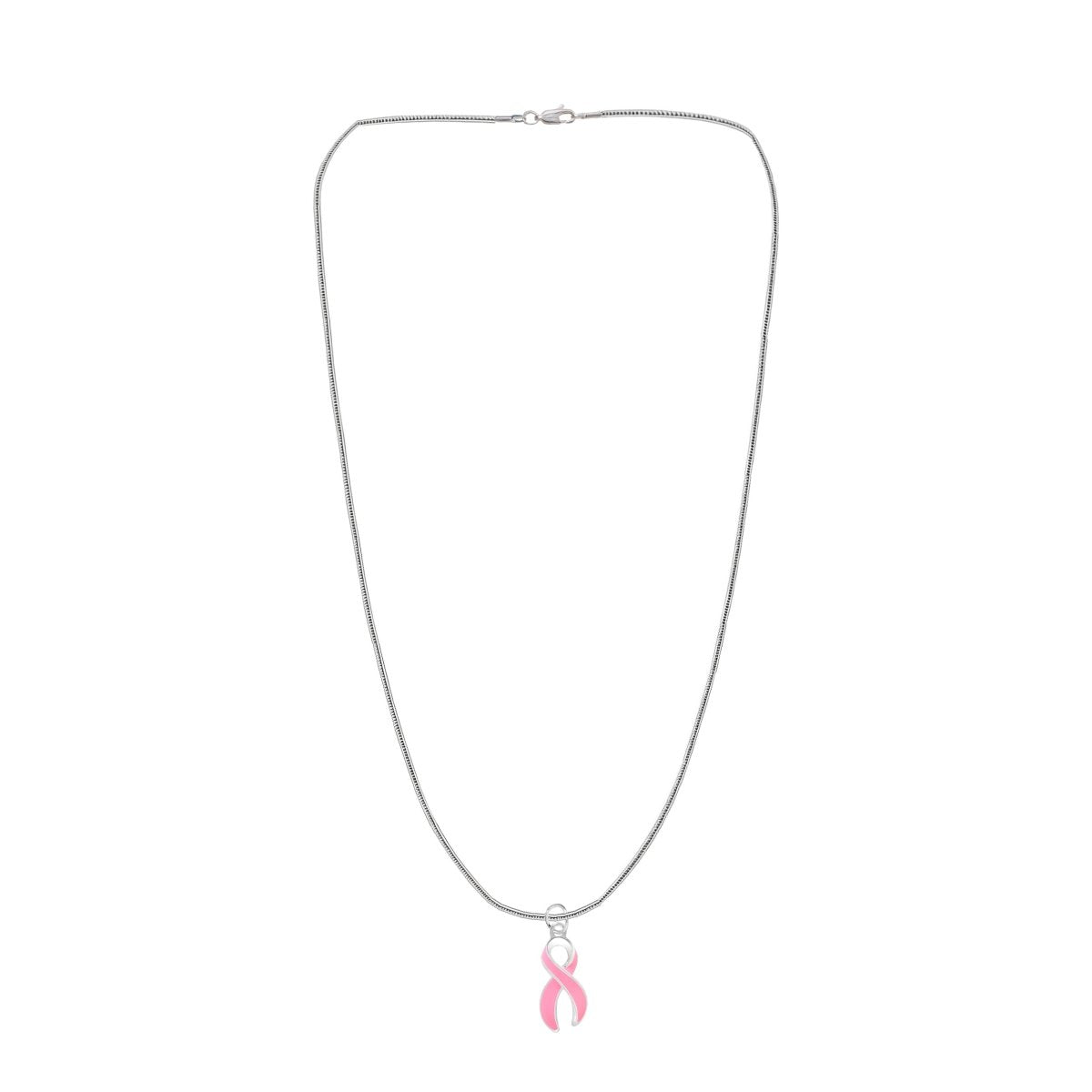 Large Breast Cancer Pink Ribbon Necklaces - Fundraising For A Cause