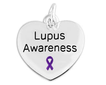 Load image into Gallery viewer, 25 Lupus Awareness Heart Charms (25 Charms) - Fundraising For A Cause