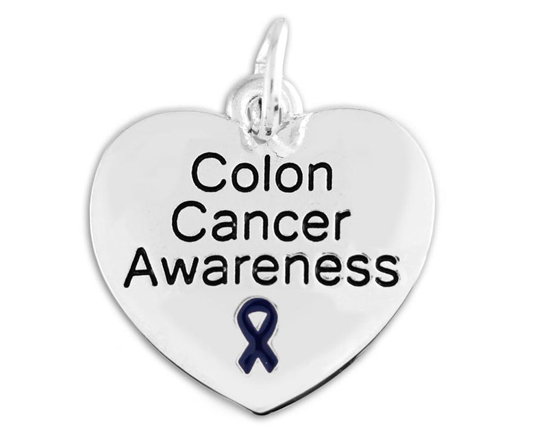 Colon Cancer Awareness Heart Charms - Fundraising For A Cause