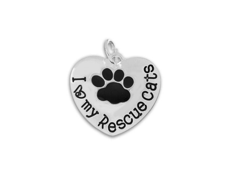 I Love My Rescue Cats Charms, Jewelry Supplies - Fundraising For A Cause