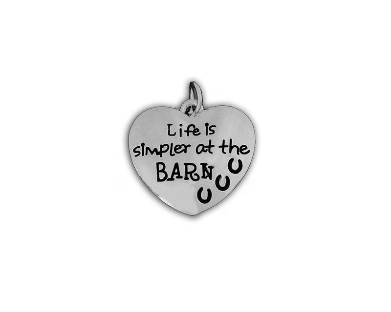 Life is Simpler at the Barn Charms, Horseshoe Jewelry - Fundraising For A Cause