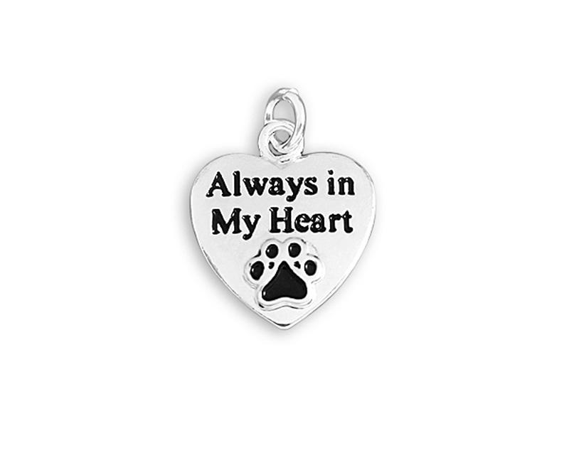 Always in My Heart Paw Print Charms - Fundraising For A Cause