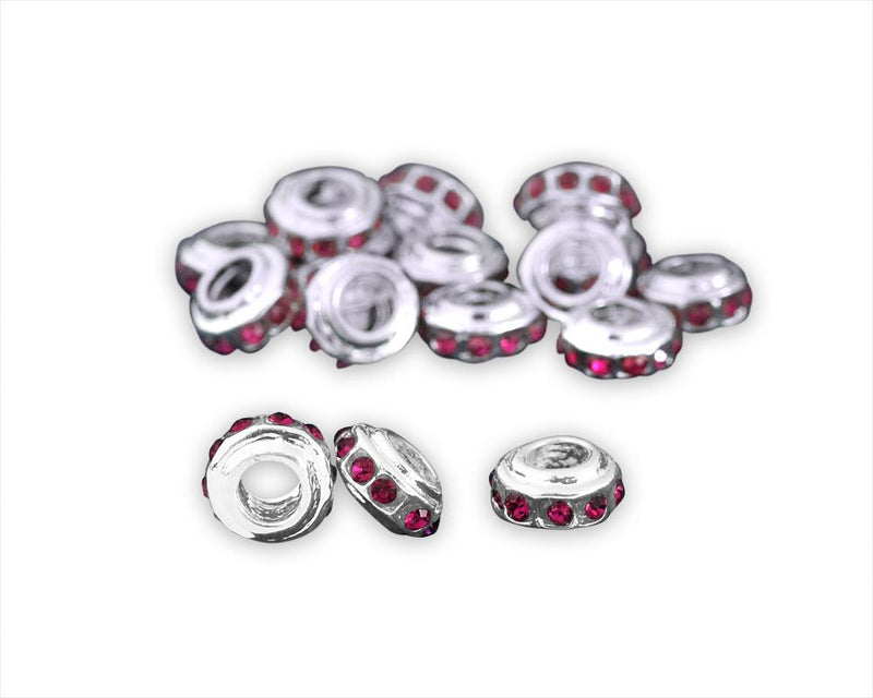 Burgundy Crystal Accent Charms - Fundraising For A Cause