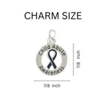 Child Abuse Awareness Round Charm Chunky Link Style Bracelets - Fundraising For A Cause