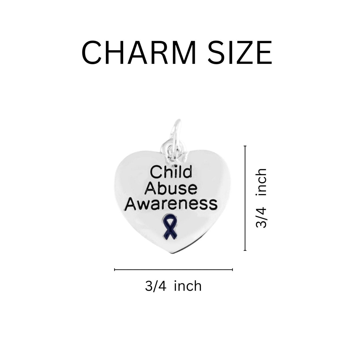 Child Abuse Heart Charm Split Style Key Chains - Fundraising For A Cause