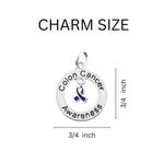 Colon Cancer Awareness Circle Charm Partial Beaded Bracelets - Fundraising For A Cause