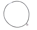 Crystal Heart Pink Ribbon Leather Cord Necklaces - Fundraising For A Cause