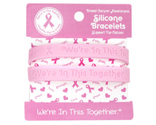 Load image into Gallery viewer, We&#39;re In This Together Pink Silicone Bracelets (1 Card with 2 Bracelets)