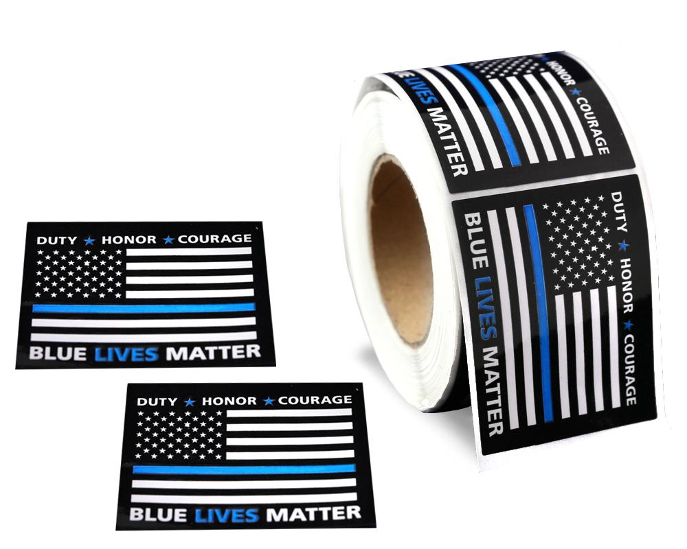 Blue Lives Matter Flag Stickers, Law Enforcement Decals - Fundraising For A Cause