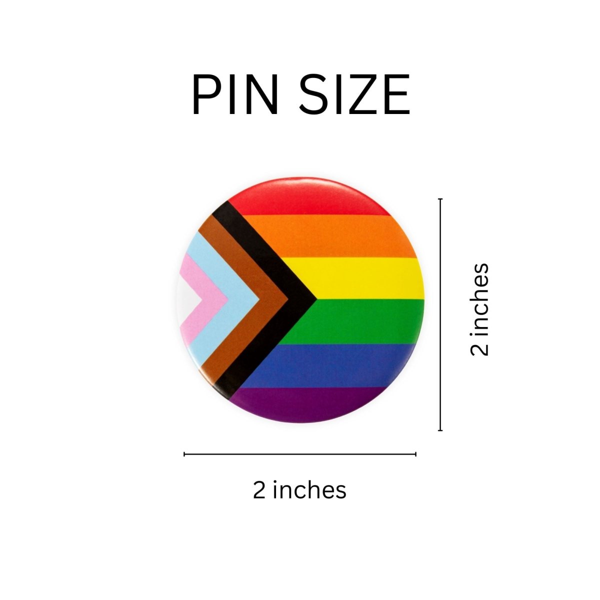 Round Daniel Quasar "Progress Pride" Rainbow Flag Pins - Fundraising For A Cause