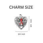 Decorative Heart Red Ribbon Hanging Charms - Fundraising For A Cause