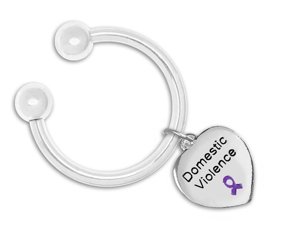 Domestic Violence Awareness Heart Keychains