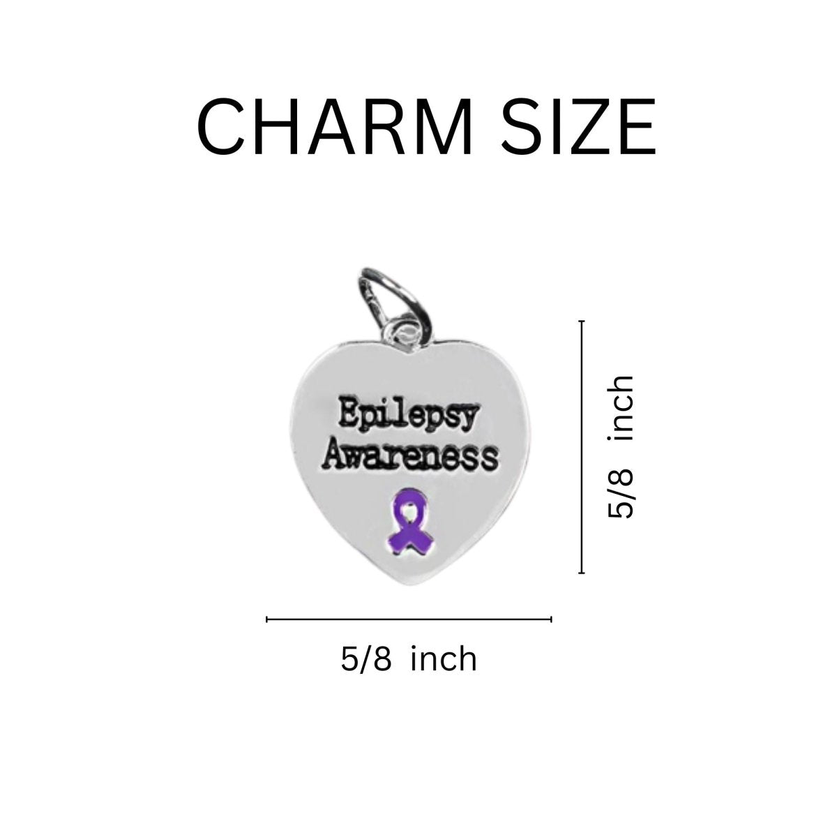 Epilepsy Awareness Heart Keychains - Fundraising For A Cause