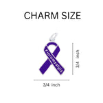 Fibromyalgia Purple Ribbon Awareness Split Style Keychains - Fundraising For A Cause