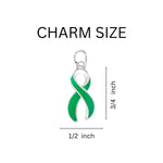 Green Ribbon Split Style Key Chains - Fundraising For A Cause