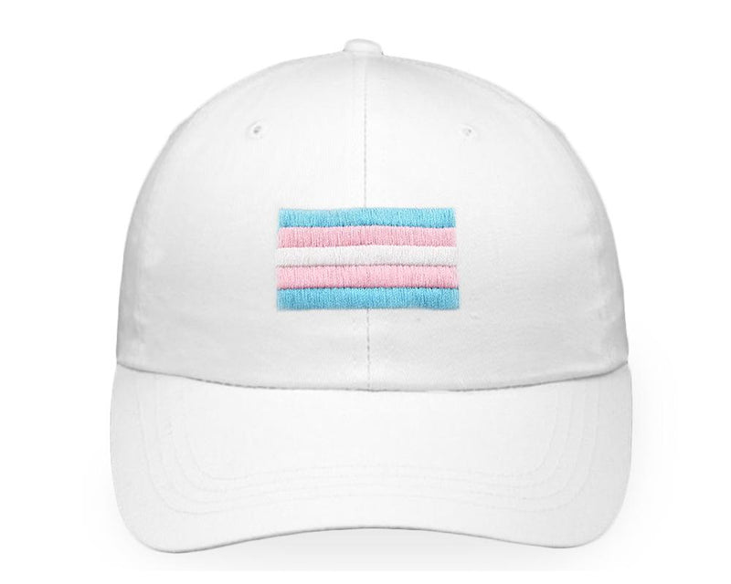 Rectangle Transgender Hats in White - Fundraising For A Cause